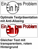 Pixelbildung bei transparentem Hintergrund